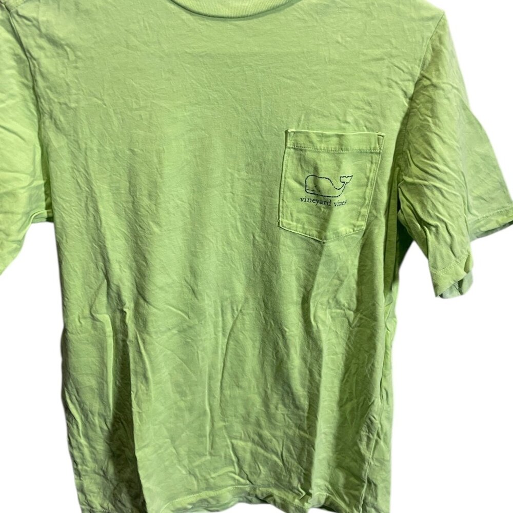 Vineyard Vines Boys Large Lime Green Short Sleeve Pocket Tee Shirt‎